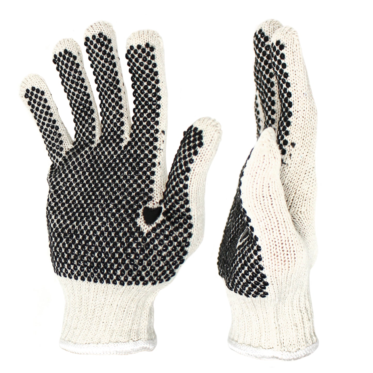 Jumuk Supplies Latex Dot Coated Knit Safety Working Gloves - 12 Pairs