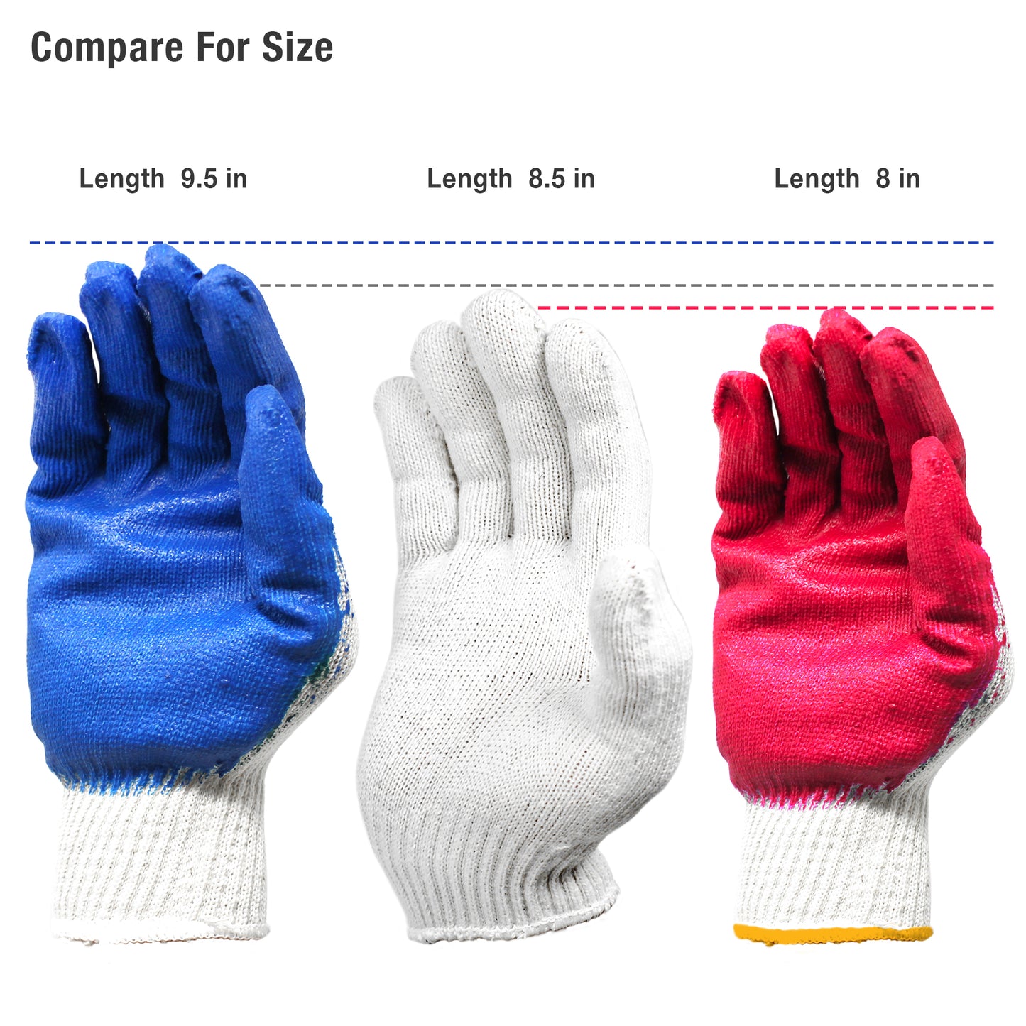 Jumuk Supplies White String Knit Working Gloves S/M- 100 Pairs