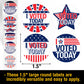Assorted Patriotic 1.5" Large Round Stickers 500PC/Roll