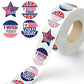 Assorted Patriotic 1.5" Large Round Stickers 500PC/Roll