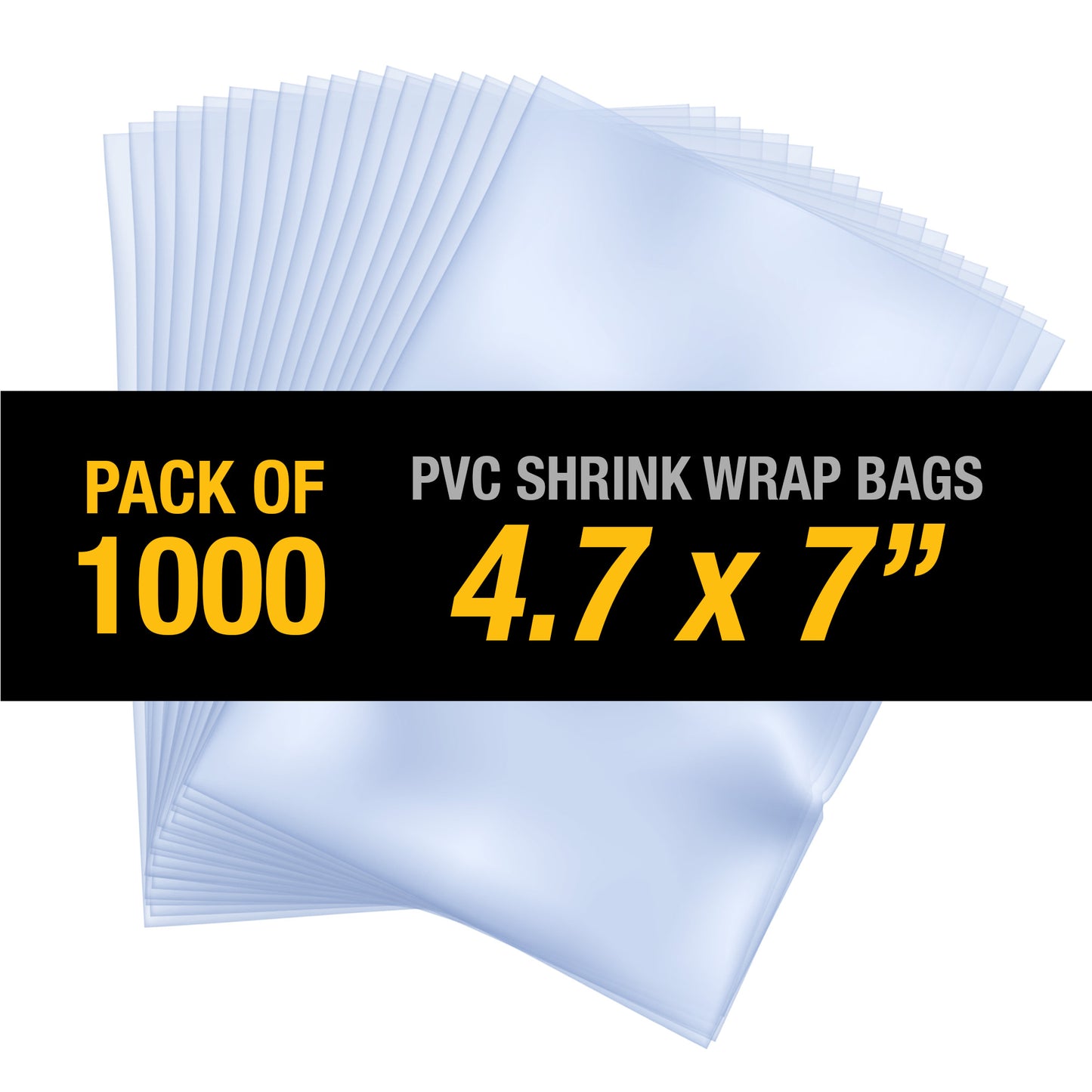 PVC Hear Shrink Film Wrap 4.7" x 7" (12cmx18cm) - 1000PC