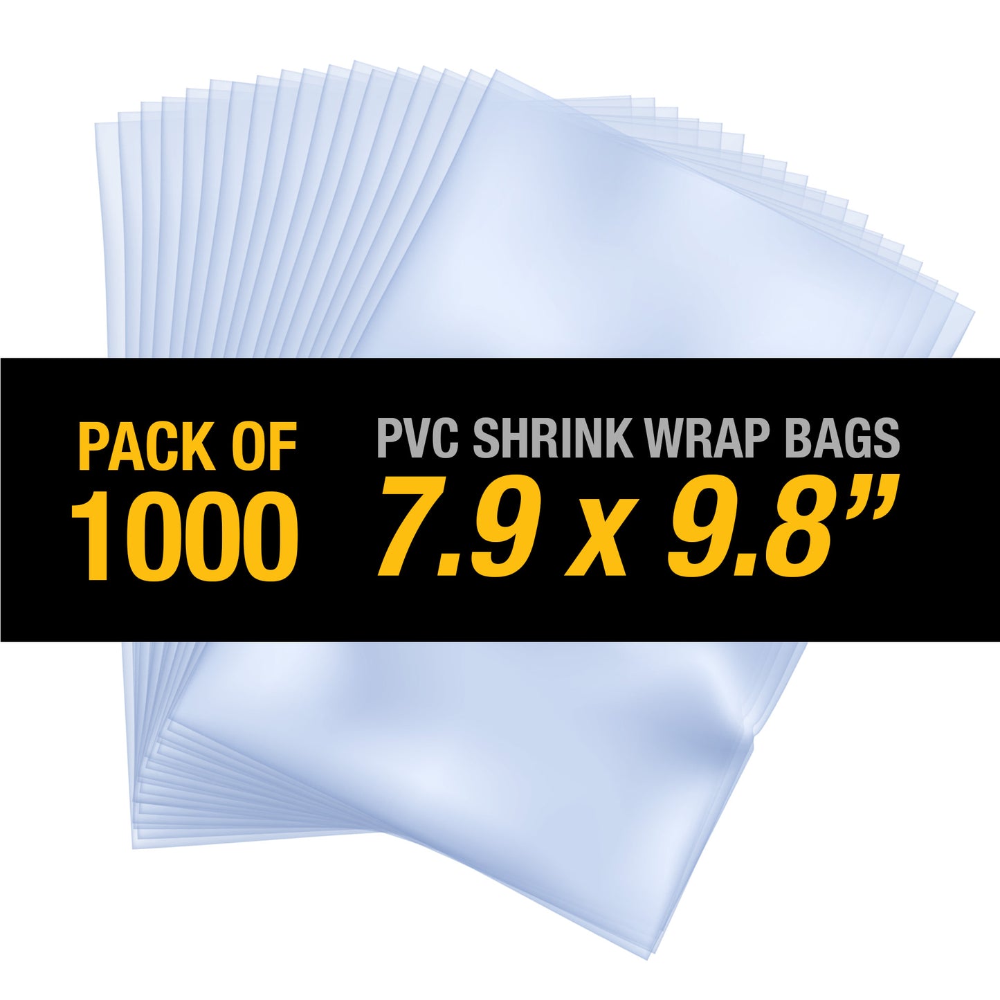 PVC Hear Shrink Film Wrap 7.9" x 9.8" (20cmx25cm) - 1000PC