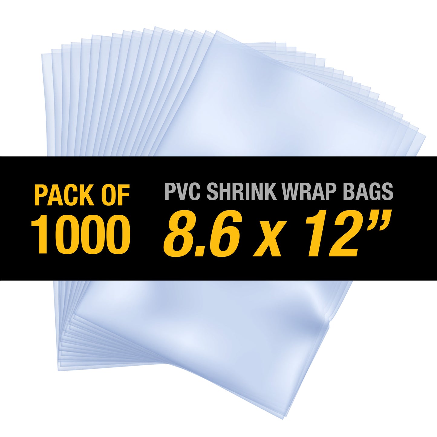 PVC Hear Shrink Film Wrap 8.6" x 12" (22cmx30cm) - 1000PC