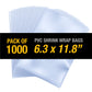 PVC Hear Shrink Film Wrap 6.3" x 11.8" (16cmx30cm) - 1000PC