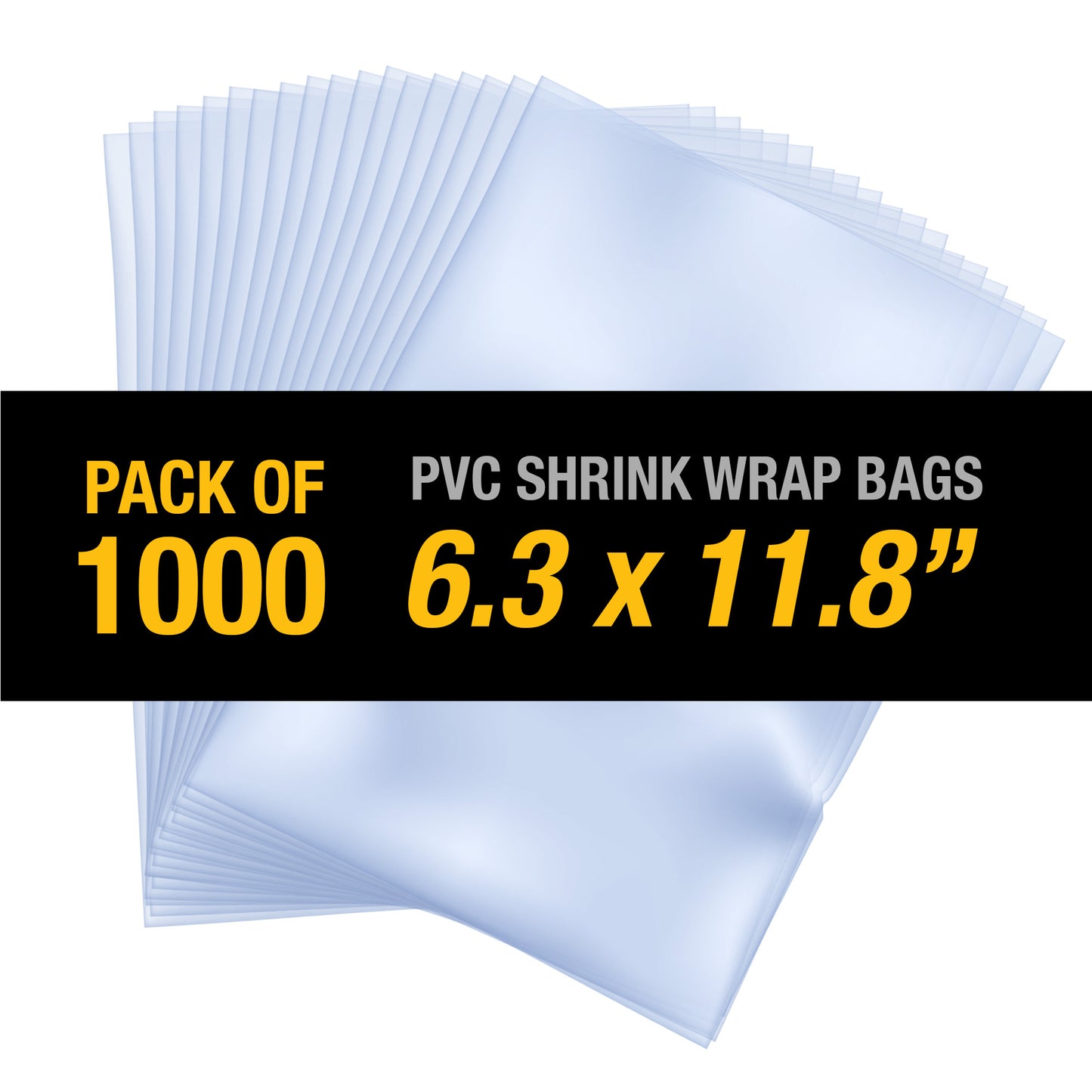 PVC Hear Shrink Film Wrap 6.3" x 11.8" (16cmx30cm) - 1000PC