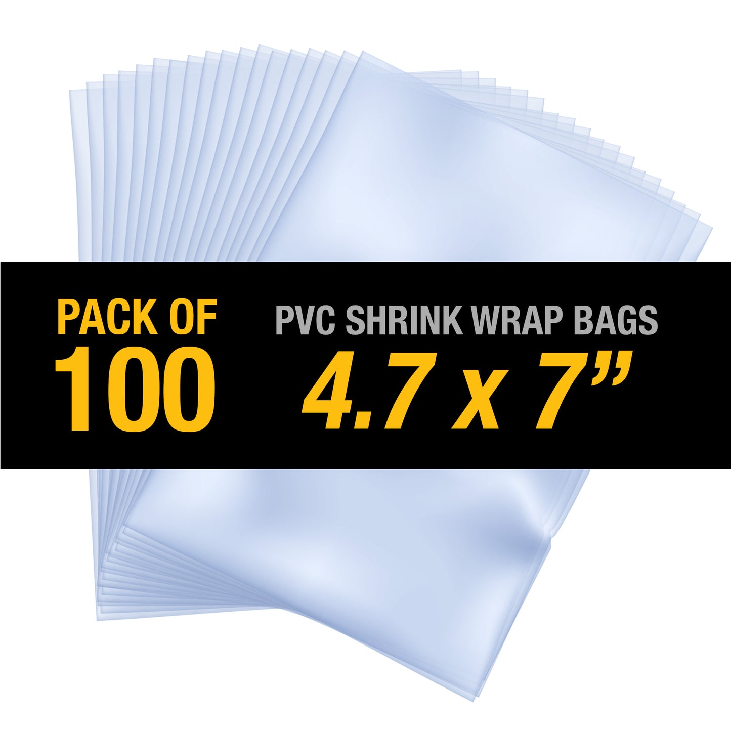 PVC Hear Shrink Film Wrap 4.7" x 7" (12cmx18cm) - 100PC