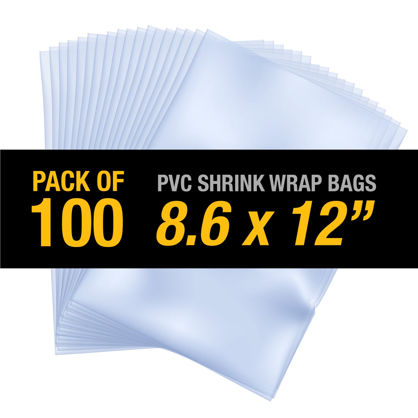 PVC Hear Shrink Film Wrap 8.6" x 12" (22cmx30cm) - 100PC