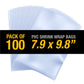 PVC Hear Shrink Film Wrap 7.9" x 9.8" (20cmx25cm) - 100PC
