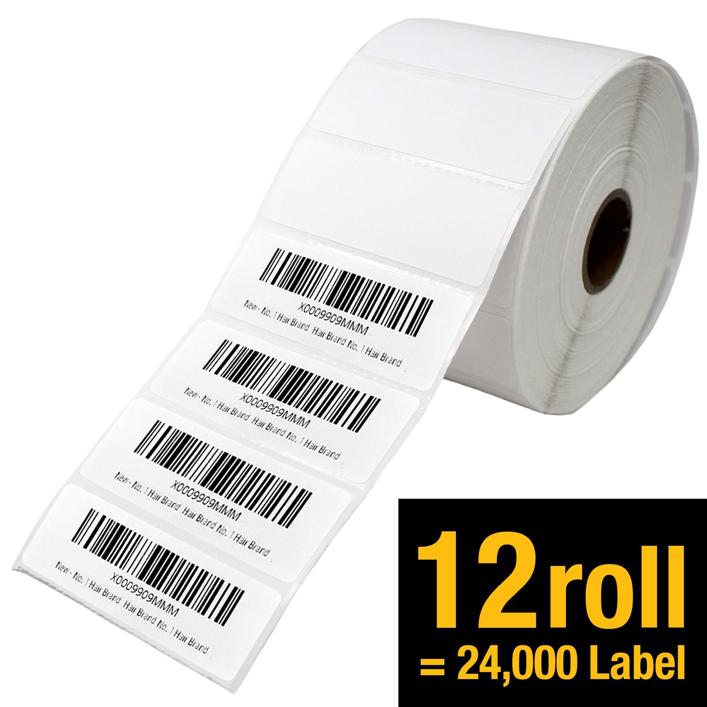 2 5/8" X 1” Direct Thermal Labels - 12 Roll (24000 Per Roll)