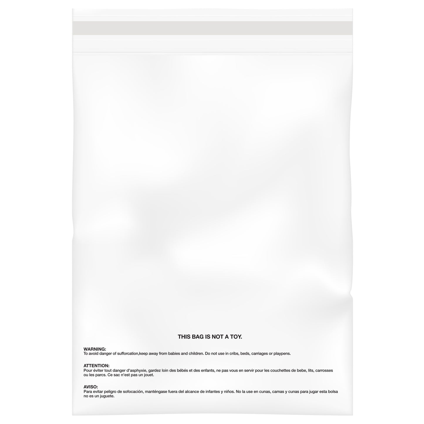 100PC 1.5 Mil 19"x24" Clear Poly Bags with Suffocation Warning