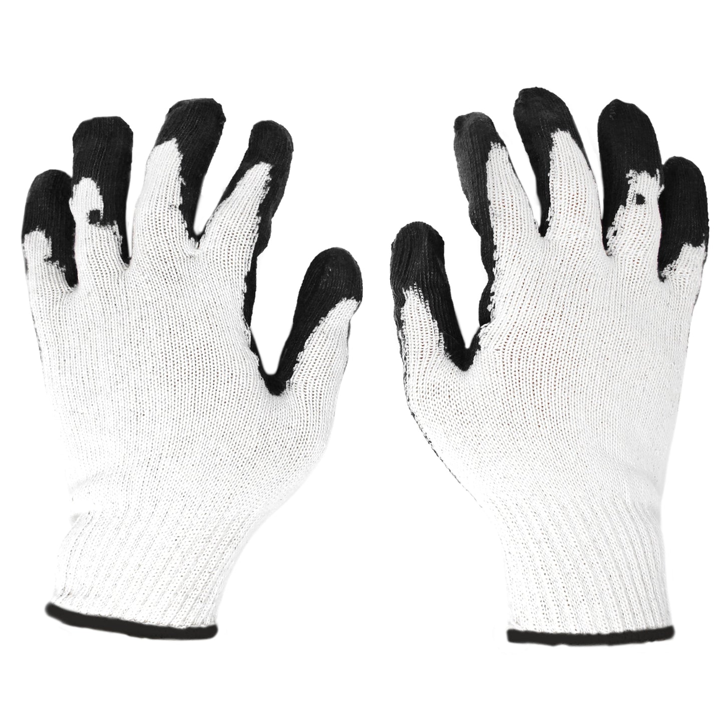 [BULK] Jumuk Supplies Black Latex Palm Coated Knit Safety Working Gloves L/XL - 300 Pairs