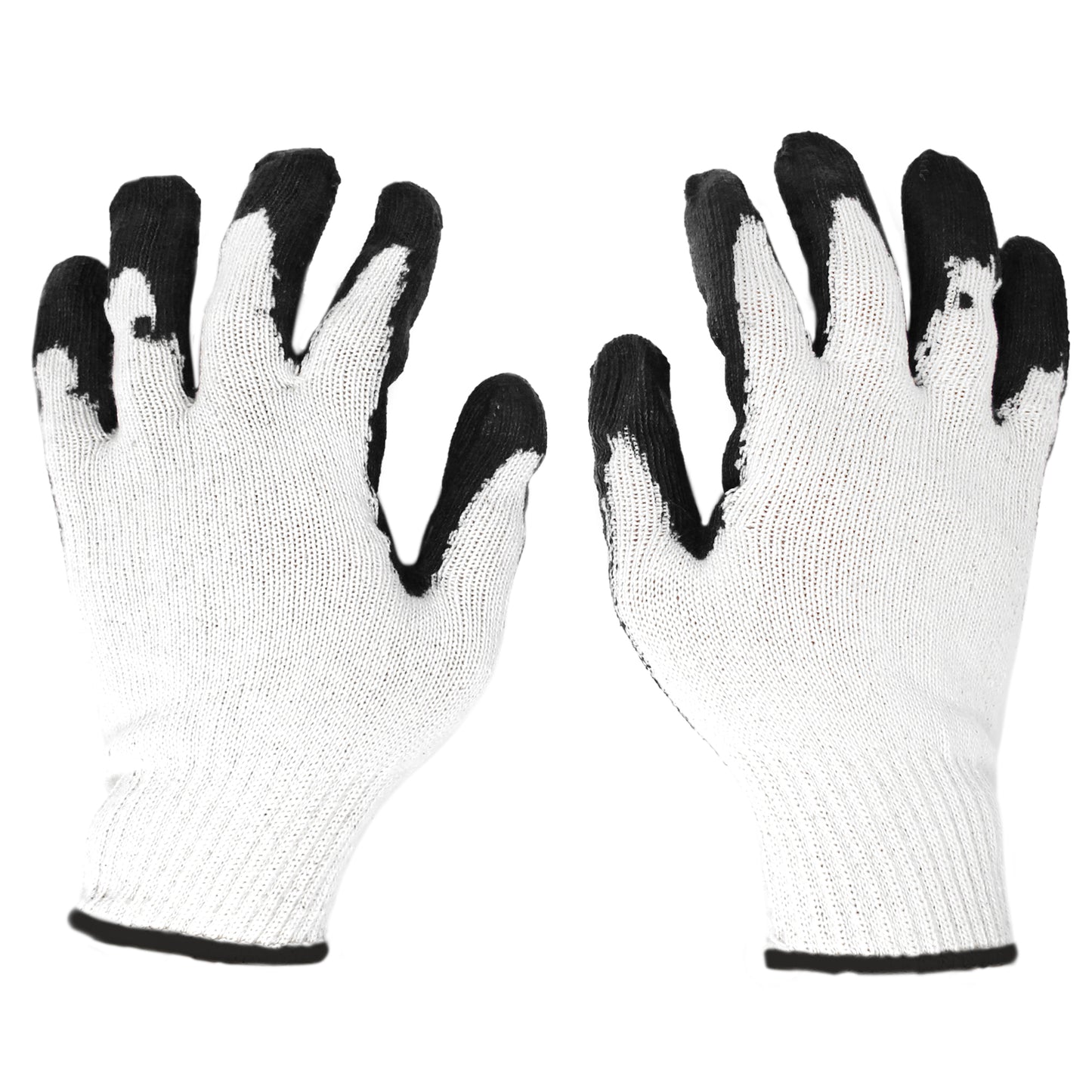 Jumuk Supplies Black Latex Palm Coated Knit Safety Working Gloves L/XL - 100 Pairs