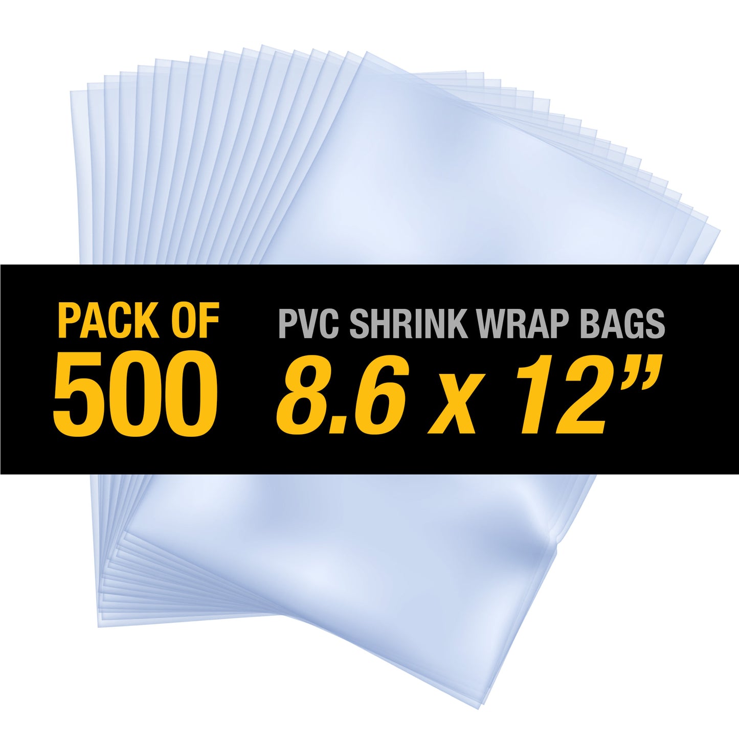 PVC Hear Shrink Film Wrap 8.6" x 12" (22cmx30cm) - 500PC