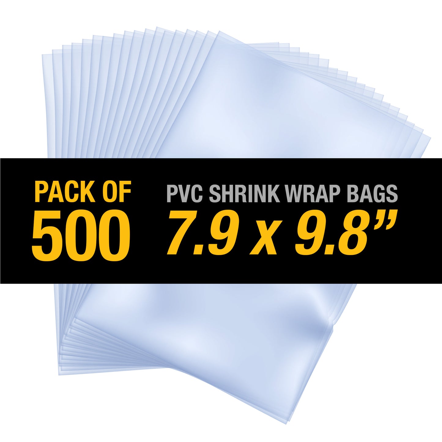 PVC Hear Shrink Film Wrap 7.9" x 9.8" (20cmx25cm) - 500PC