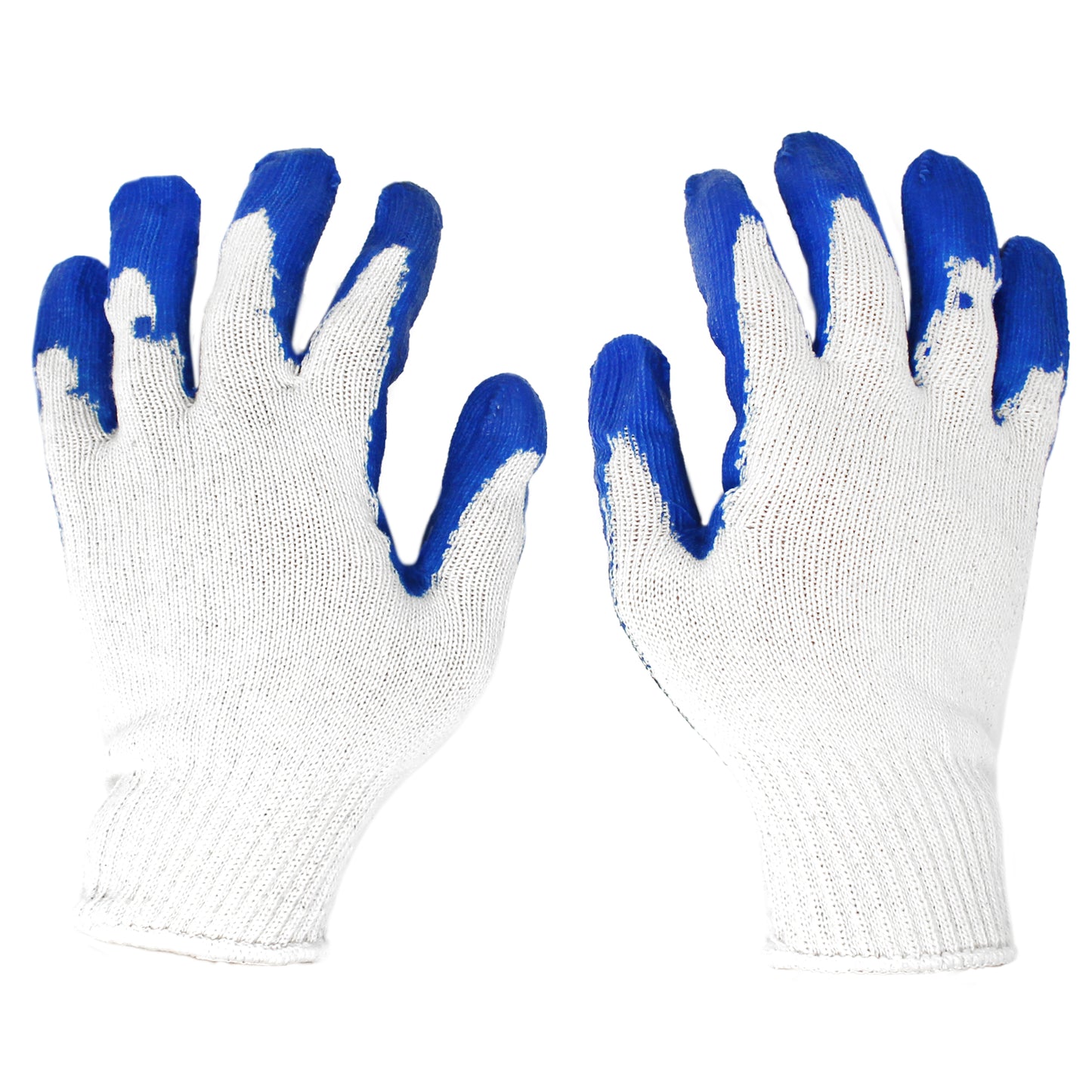 Jumuk Supplies Blue Latex Palm Coated Knit Safety Working Gloves L/XL- 10 Pairs