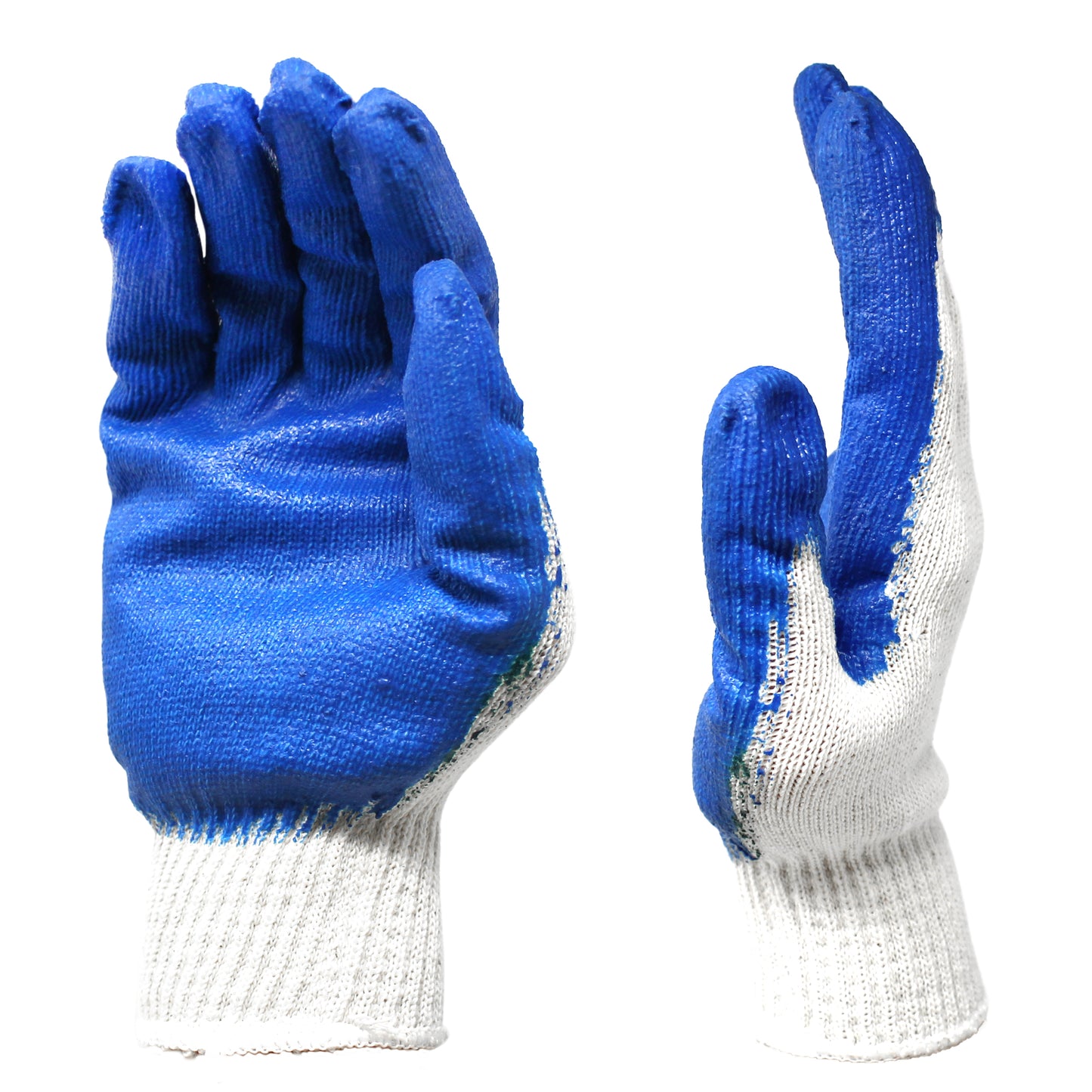 Jumuk Supplies Blue Latex Palm Coated Knit Safety Working Gloves L/XL- 10 Pairs